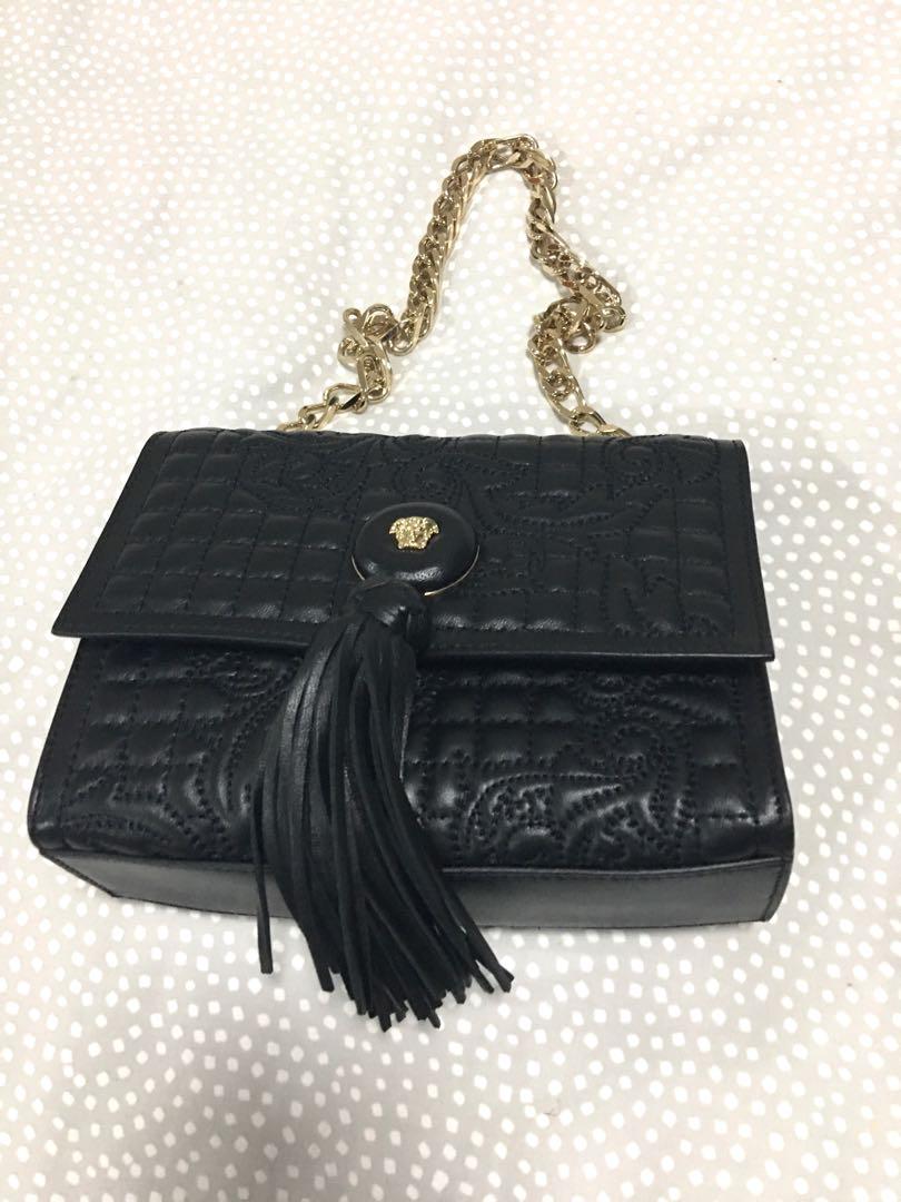 Versace Leather Bag Very Elegant For The Evening Excellent Condition As Only Used This Bag Twice Or So Luxury Bags Wallets Handbags On Carousell