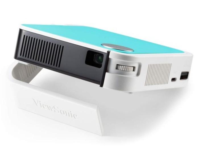 ViewSonic M1 Mini Plus Pocket Cinema Projector (Category: Projectors) located in Marikina City. Submitted by skowshop (Listing ID 1069869646, Image 2). Description: POCKET-SIZED DESIGN: Measuring only 4×4 inches, this LED projector with WVGA (854x480p) resolution and 1080p support delivers convenient entertainment in nearly any location SMART STAND: Enables easy placement in a variety of positions and angles. The smart stand also doubles as a len
