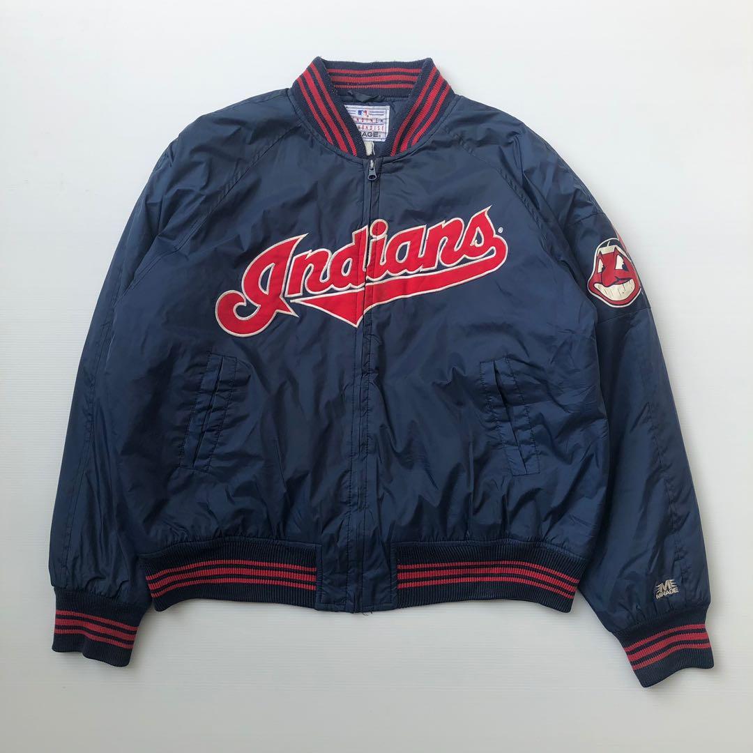 SALE RM10 OFF! Vintage 1996 Cleveland Indians Nylon Varsity Jacket, Men ...