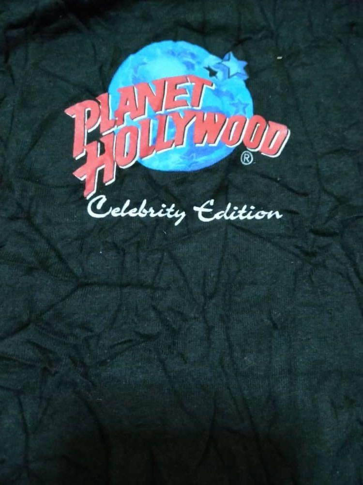 T-shirt Vintage Planet Hollywood Paris – Noir – Taille L – Occasion