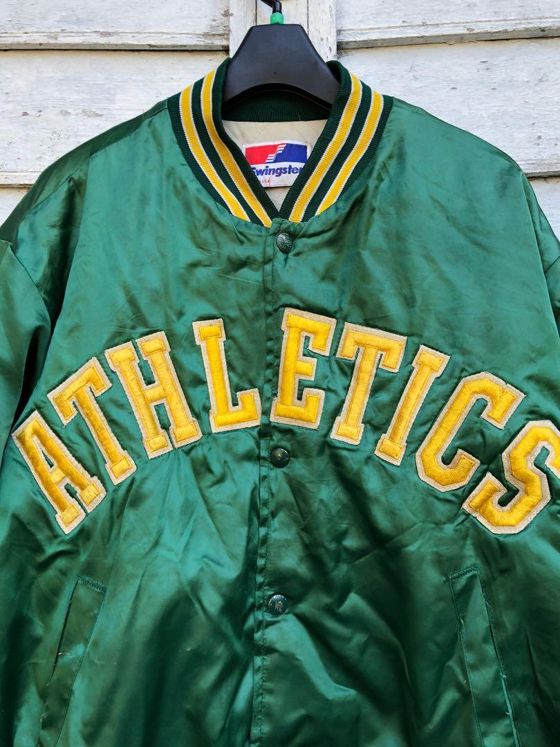 XL/XXL) Vtg Swingster Oakland Athletics Satin Jacket