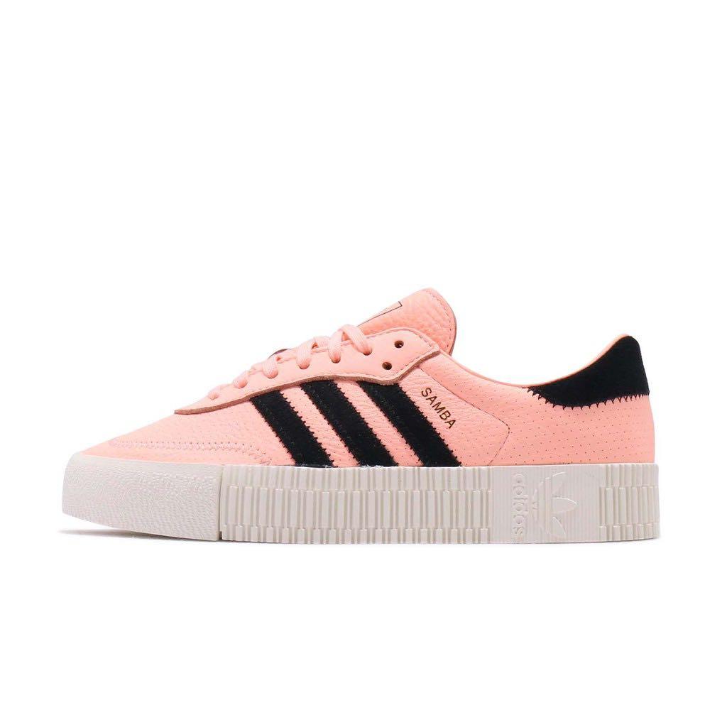 Adidas W Samba Platform heighten shoes Rose shoes - Pink orange 愛