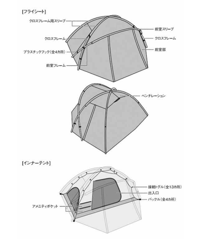 [露營用品] [超輕量ultralight] [新年優惠] [新品] Snow Peak Minute Dome Pro. Air 1 tent + Ground Sheet 登山帳 1件