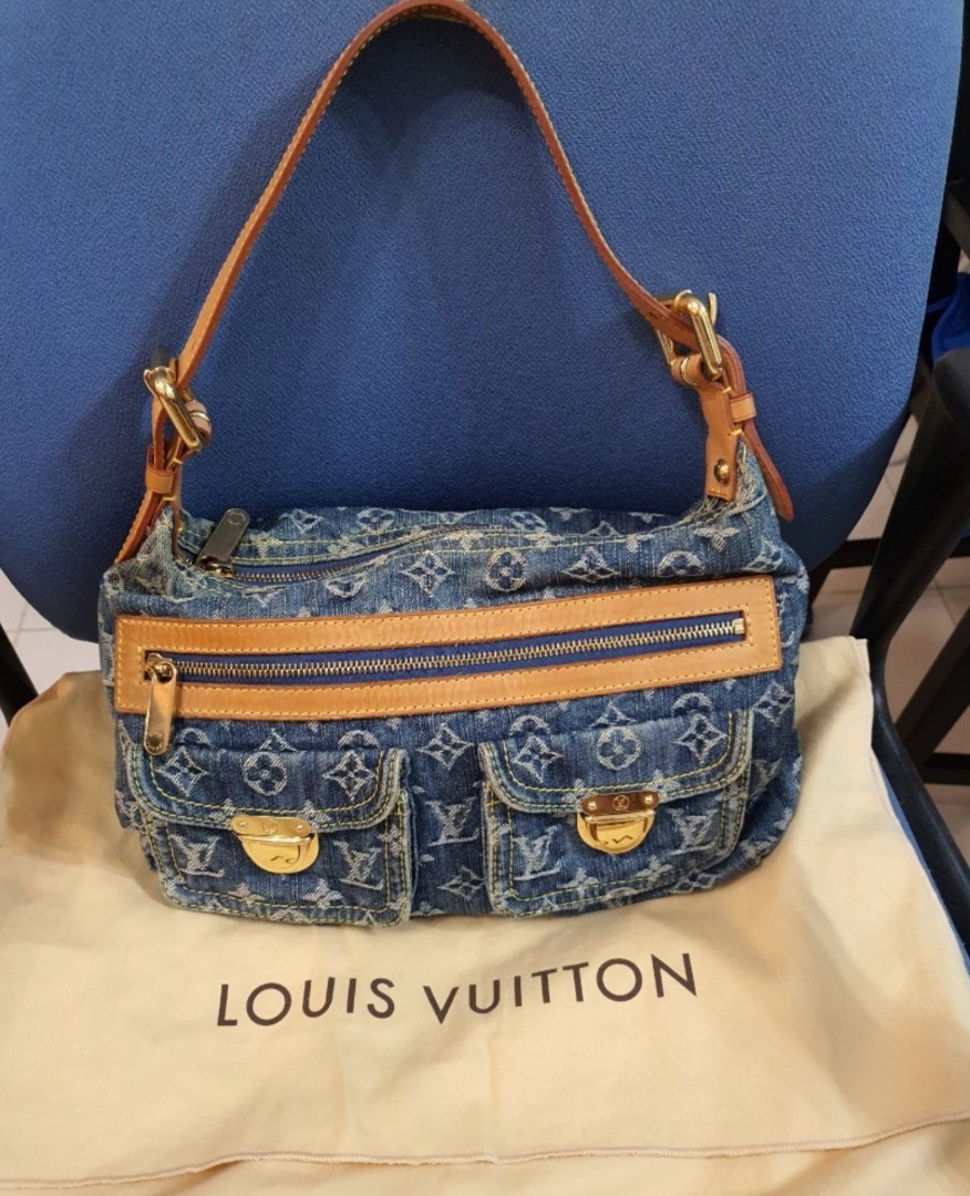 LOUIS VUITTON BUGGY PM MONOGRAM DENIM HOBO BAG, Luxury, Bags & Wallets on  Carousell