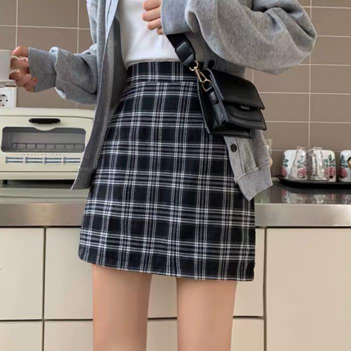 A line checkered skirt clearance