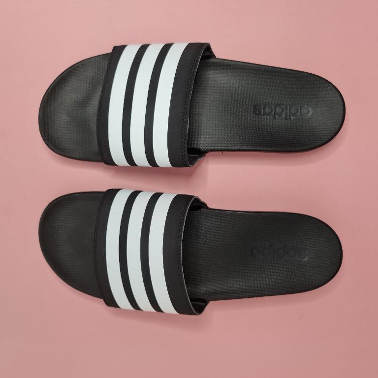 Adilette cloudfoam plus sales stripes slides mens