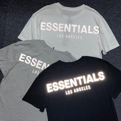 FOG - Fear of God Essentials Los Angeles 3M Reflective Boxy T-shirt White  Small, Men's Fashion, Tops & Sets, Tshirts & Polo Shirts on Carousell