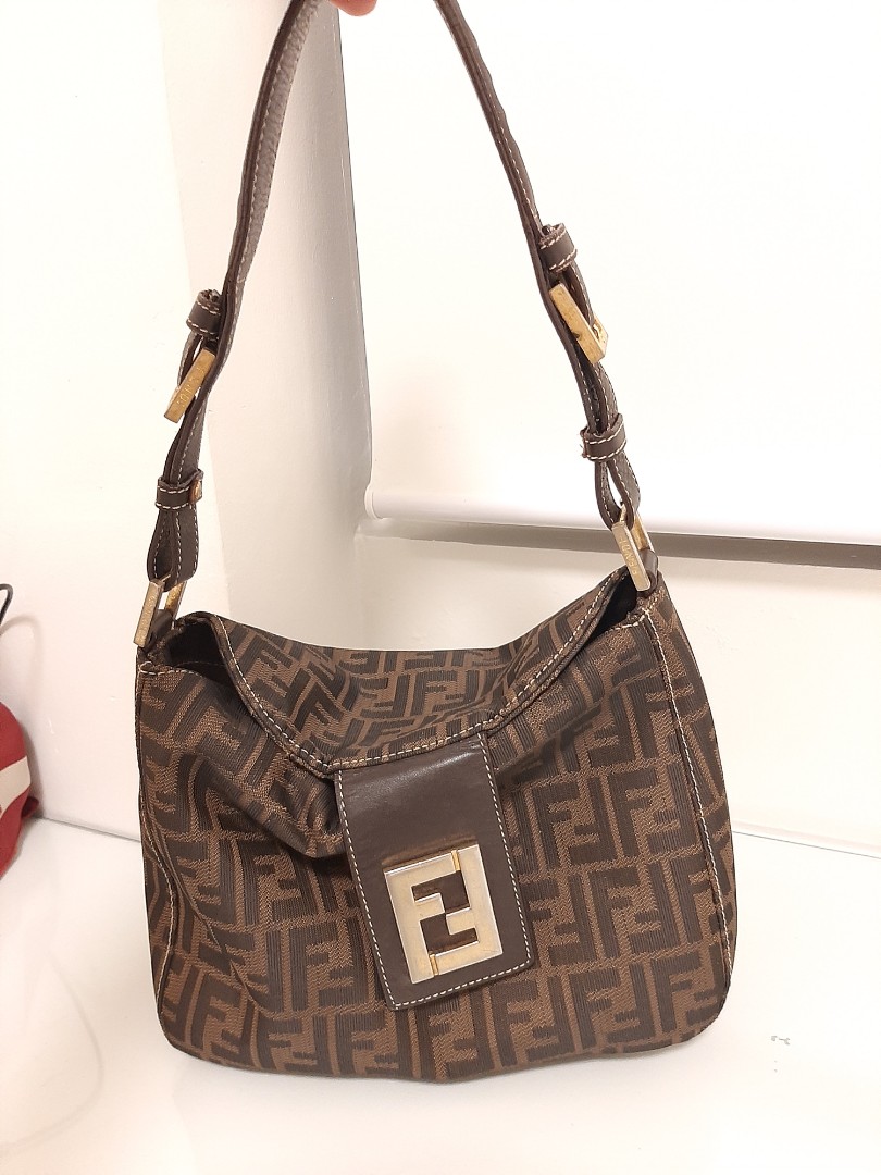 Authentic Vintage Fendi Zucca Hobo Bag, Luxury, Bags & Wallets On Carousell