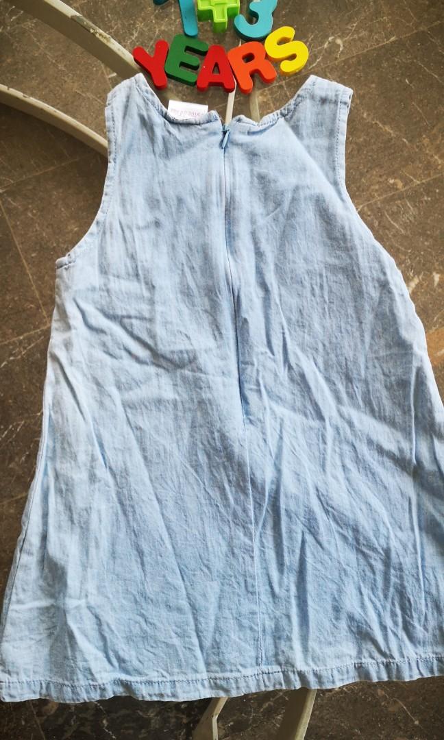 Baby Denim Dress (Category: Babies & Kids Fashion) located in Las Pinas. Submitted by burghat (Listing ID 1070067598, Image 3). Description: ☑️ Cute casual dress ☑️ Embroidered design that makes it unique ☑️ 3T says on tag. However my baby used it until 2 years old.