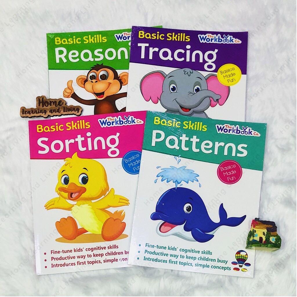Basic Skills Workbook (Patterns, Reasoning, Sorting, Tracing) - Books for Kids (Category: Children's Books) located in Mandaluyong City. Submitted by chaipancake (Listing ID 1070030269, Image 1). Description: • Basic Skills - Patterns - P99.75 • Basic Skills - Reasoning - P99.75 • Basic Skills - Sorting - P99.75 • Basic Skills - Tracing - P99.75.