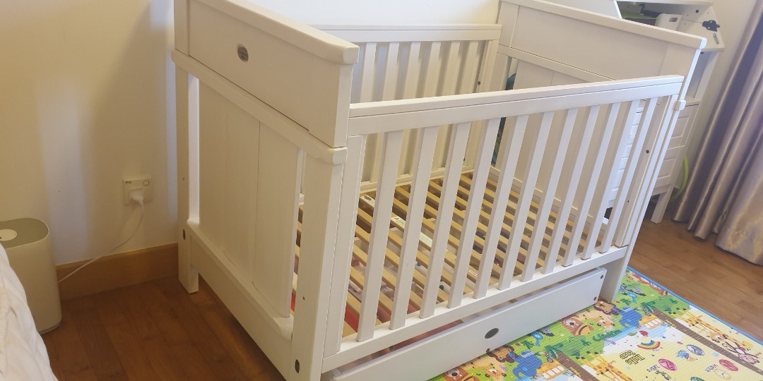 Boori Country Newport 3 in 1 Cot Bed Furniture Home Living
