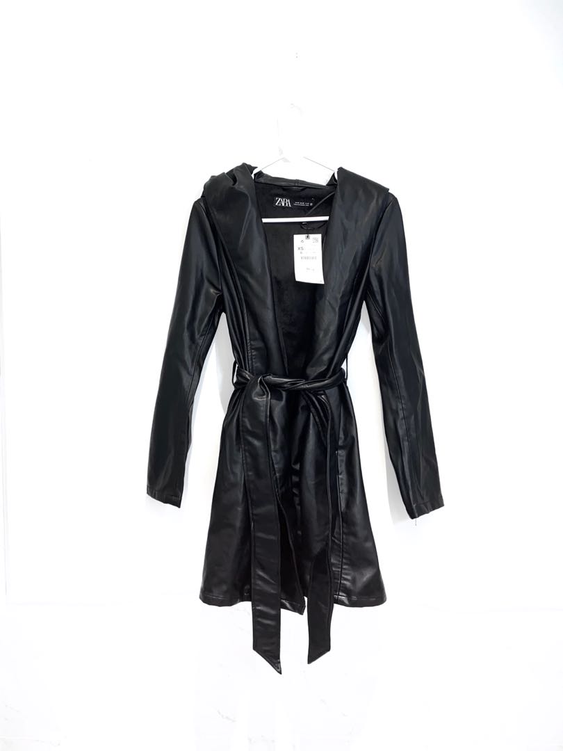 brand new zara leather coat, Women's Fashion, Clothes on Carousell
