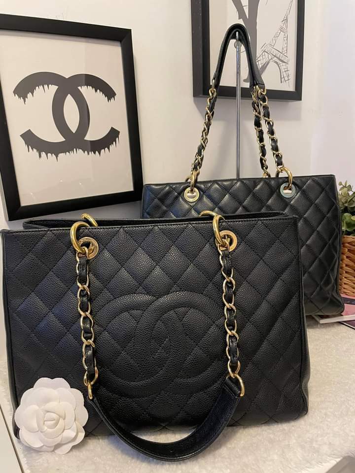 Chanel GST Caviar Black GHW Series 14, Luxury, Bags & Wallets on Carousell