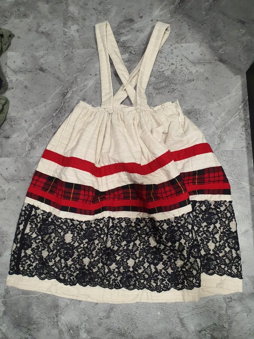 COMME DES GARCONS Pinafore Skirt with Lace Women s Fashion Bottoms Skirts on Carousell