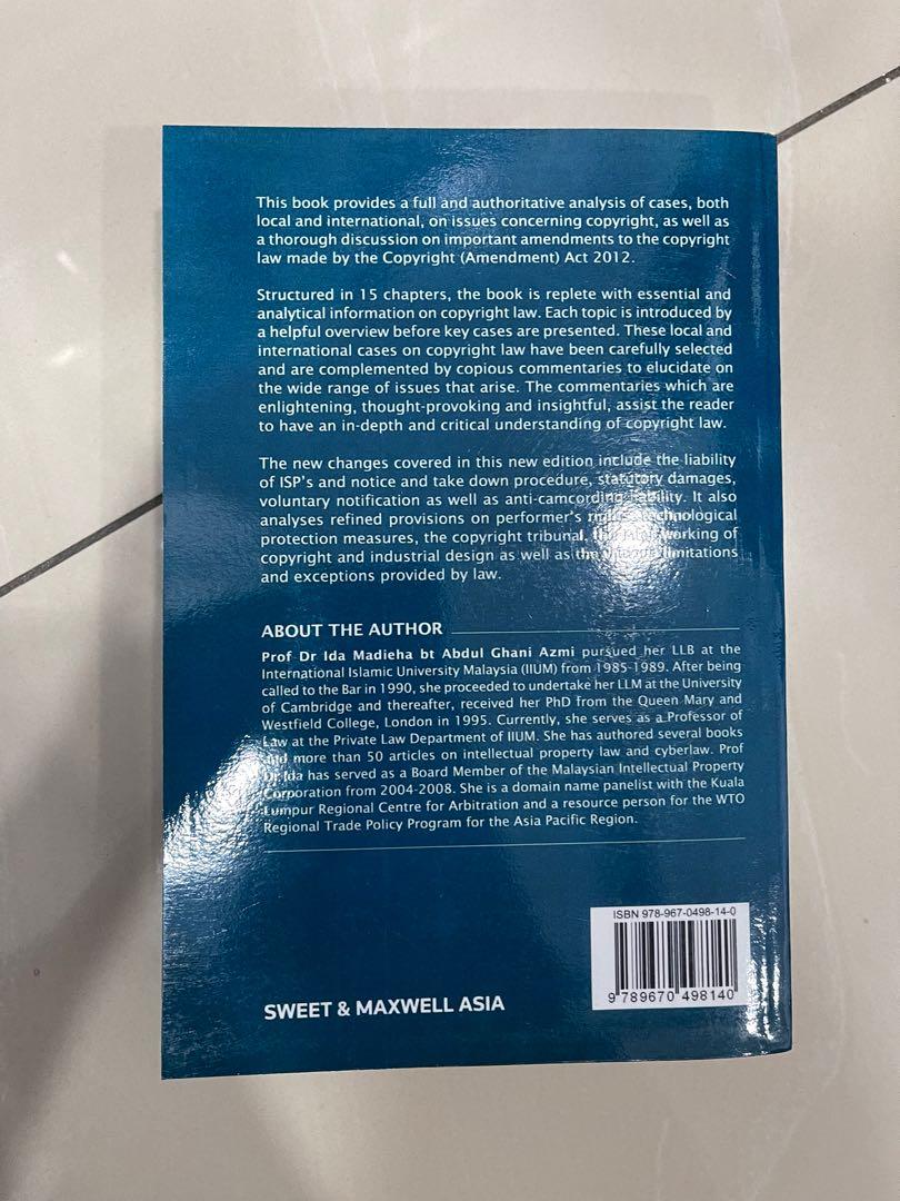 Copyright Law In Malaysia 2nd Edition Textbooks On Carousell