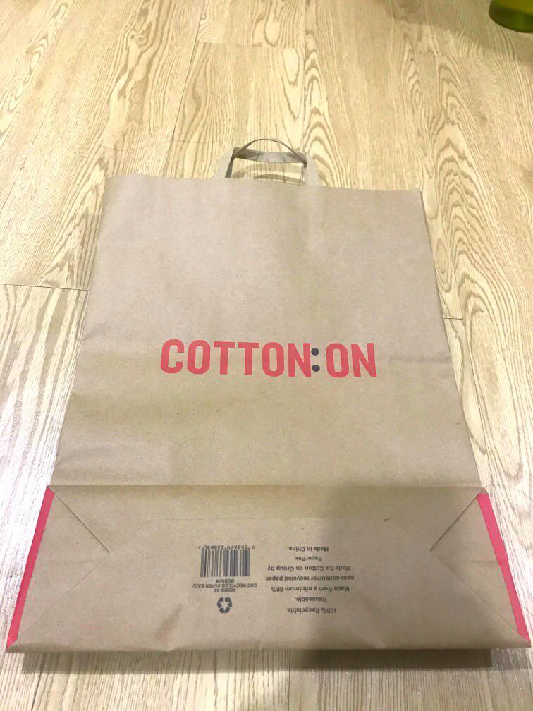 Cotton on discount paper bag