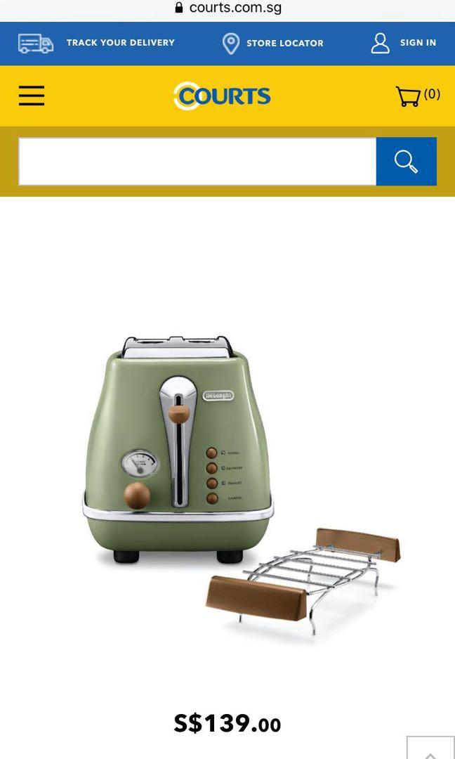 DeLonghi Kettle & Toaster SET sage green, Furniture & Home Living