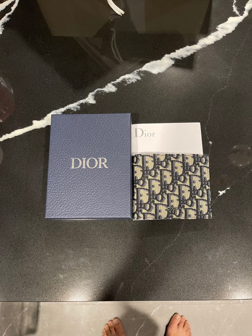 Compact Wallet Black Dior Oblique Galaxy Leather  DIOR FI