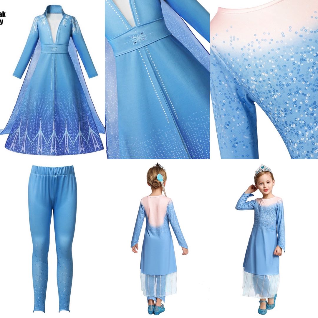 Elsa frozen 2 costume, Babies & Kids, Babies & Kids Fashion on Carousell