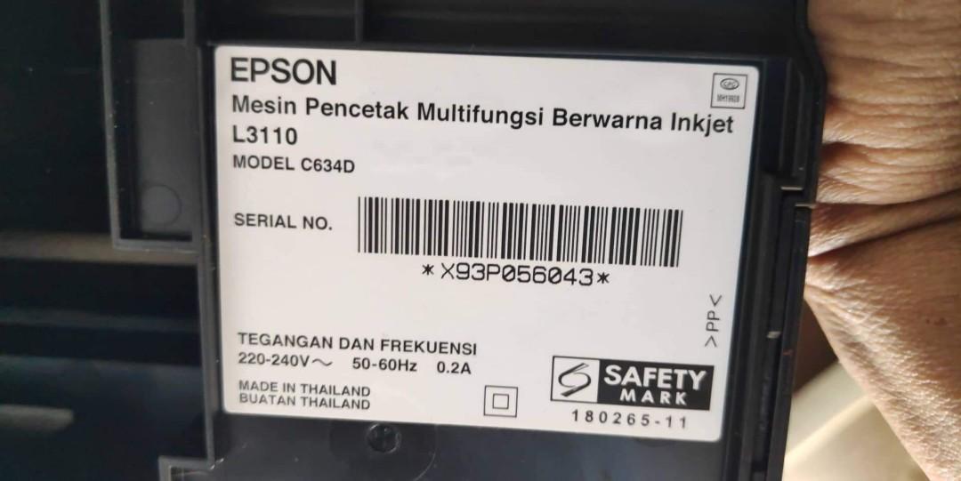 Epson ecotank L3110, Computers \u0026 Tech, Printers, Scanners \u0026 Copiers on  Carousell