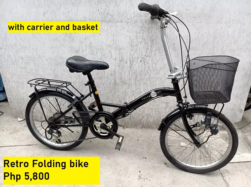Foldable bike with basket discount