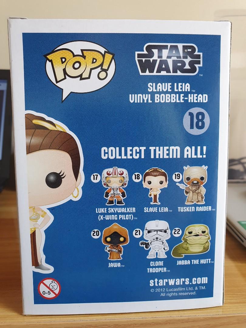 Funko Pop Slave Leia OG 2012 Star Wars (Category: Figurines & Statues) located in Pasig City. Submitted by solark (Listing ID 1069900492, Image 3). Description: Box is near mint to mint what you see is what you get Boss Protector Included PPG 230 Shipping Only at buyer's expense and risk.