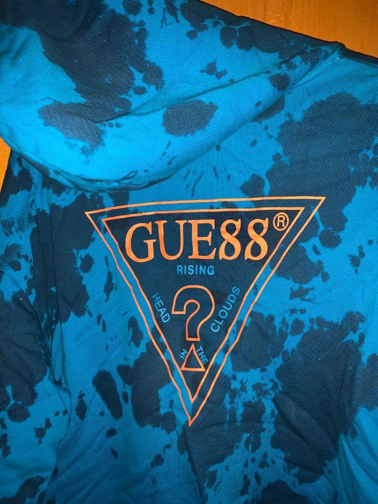 GUESS 88RISING Blue Tie Dyed Hoodie GUE88 Carousell