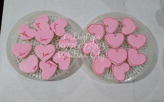 Valentine Hearts Themed Sugar Cookies