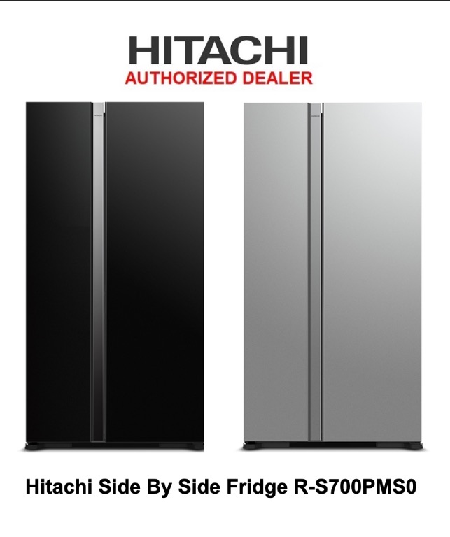 Hitachi RS700PMS0 Side by Side Inverter Fridge, TV & Home Appliances