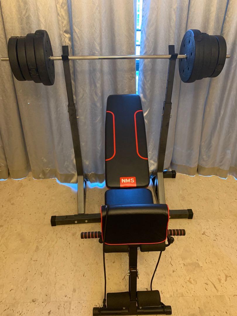 Home gym Barbell and benchpress set Sports Equipment Exercise