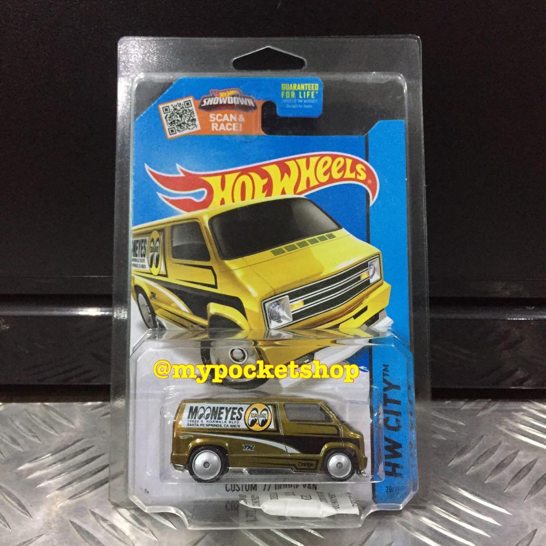 RESERVED Hot Wheels CUSTOM 77 DODGE VAN Mooneyes 2015