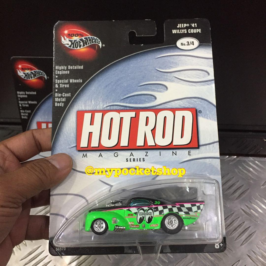 (RESERVED) Hot Wheels JEEP ‘41 WILLYS COUPE - Mooneyes / 2003 Hotwheels  100% Preffered - Hot Rod Magazine Series