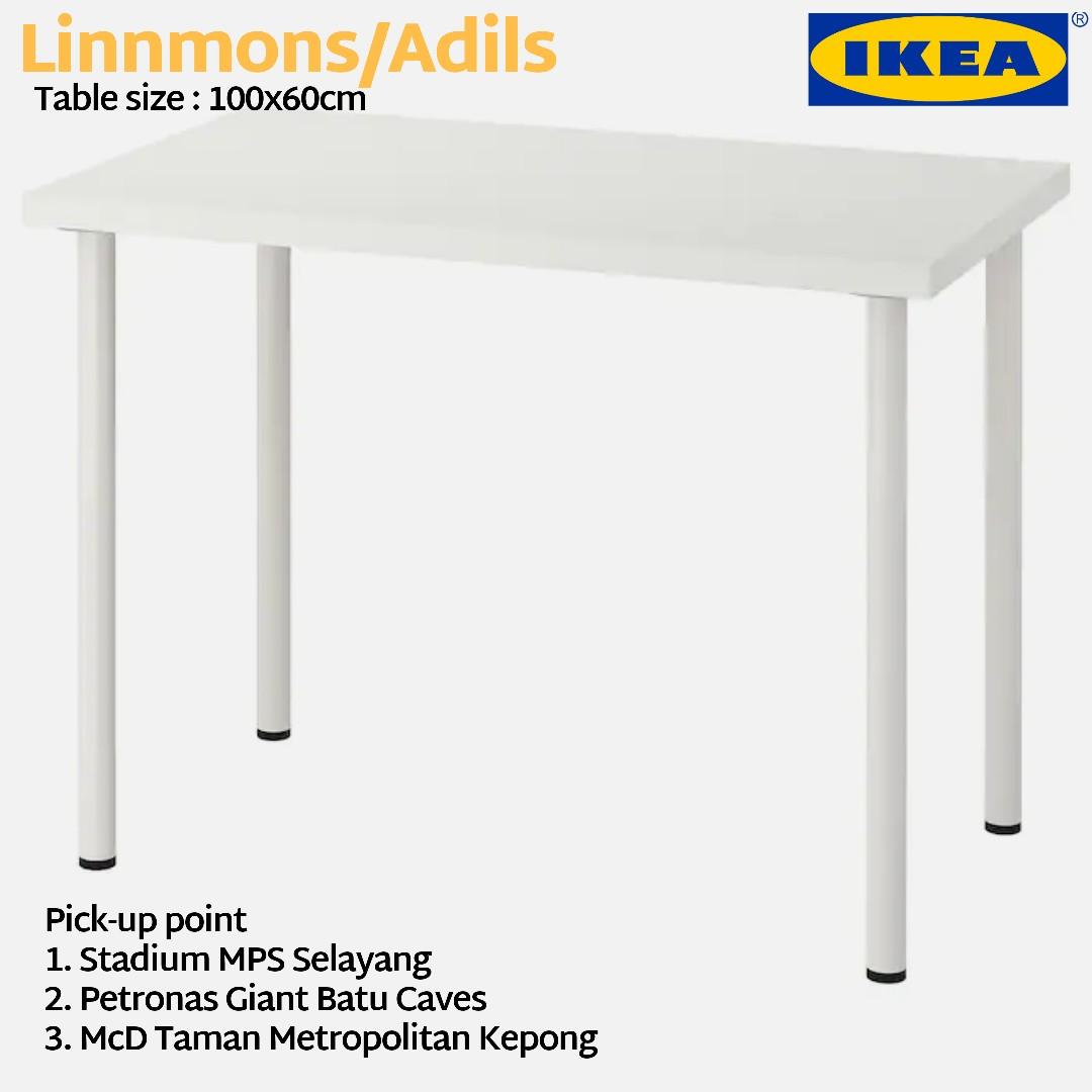 IKEA LINNMON ADILS TABLE, Furniture & Home Living, Furniture, Tables