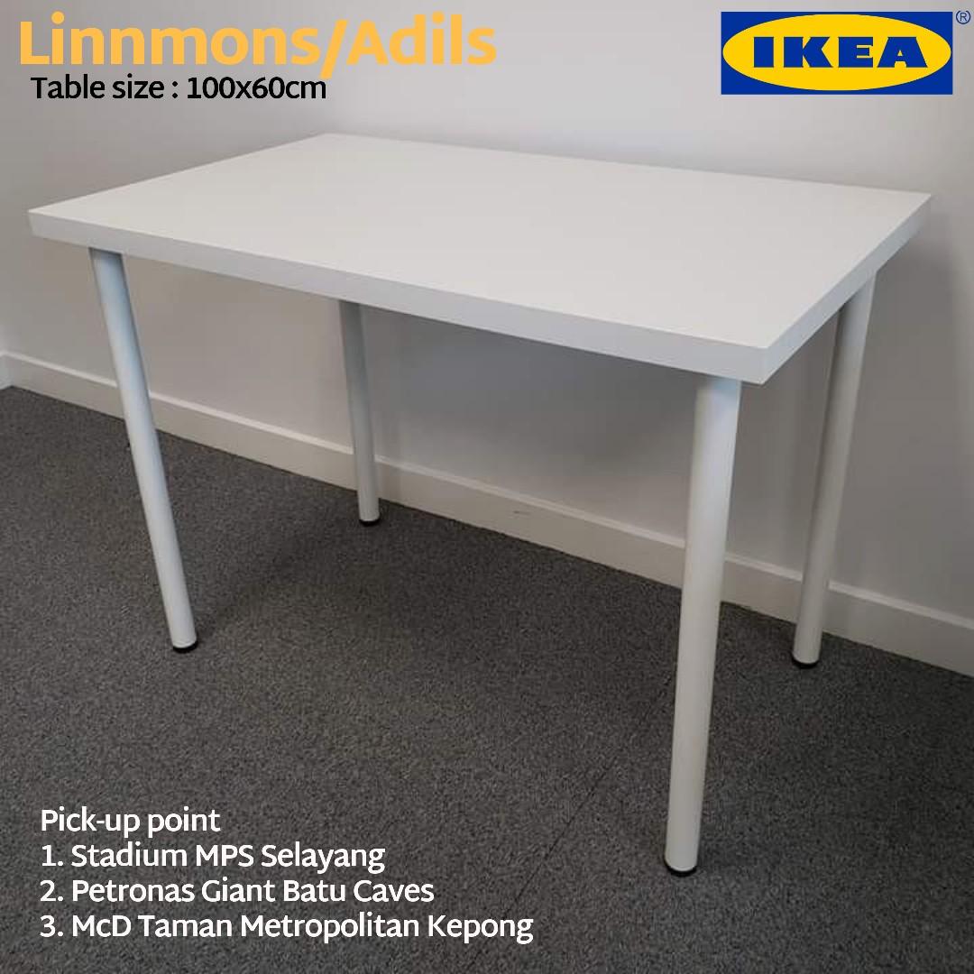 IKEA LINNMON ADILS TABLE, Furniture & Home Living, Furniture, Tables