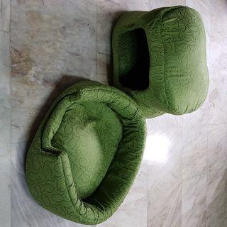 [In Stock] Green Fishy Dual Purpose Dome Pet Bed + 1 Free Pet Clothing