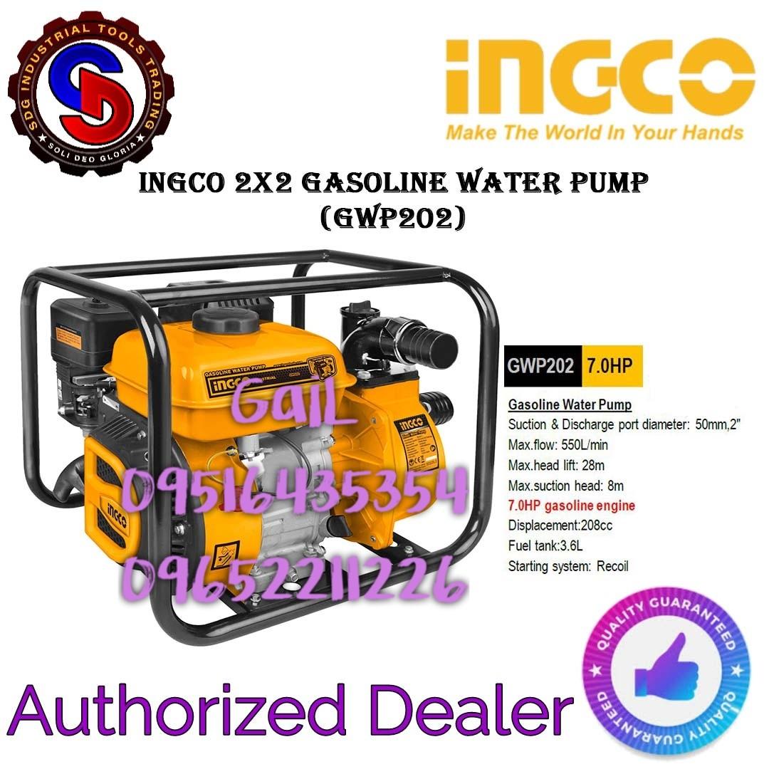 INGCO 7HP 2x2 Gasoline Water Pump (GWP202), Commercial & Industrial ...