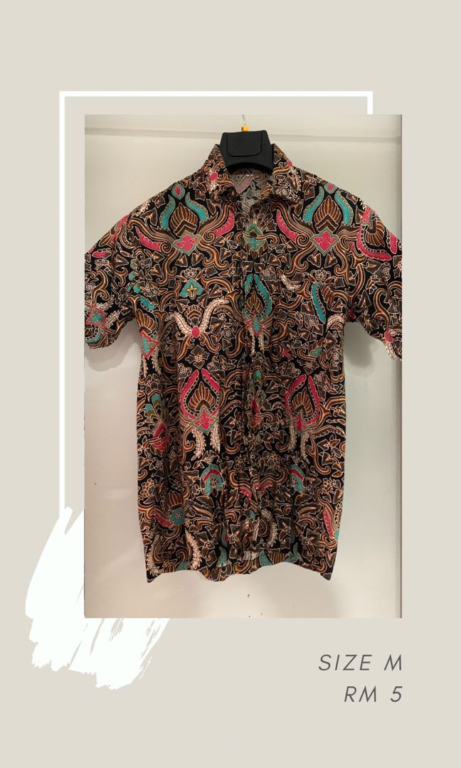 Kameja Batik, Men's Fashion, Tops & Sets, Tshirts & Polo Shirts on ...