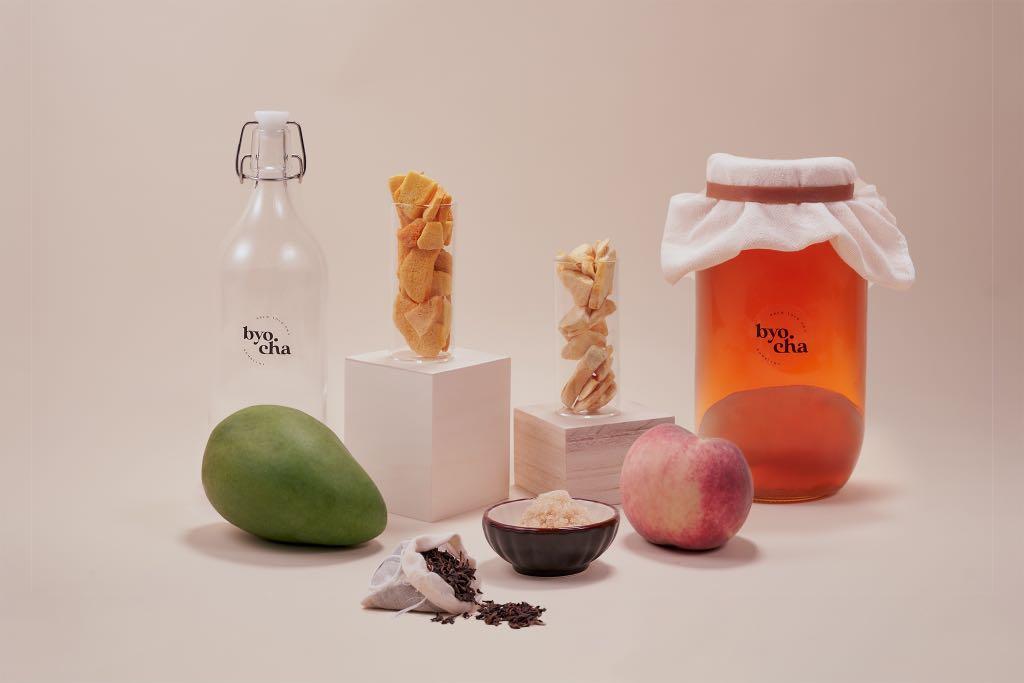 Kombucha Brewing Kit WITH 2F FLAVOURS (byocha.sg), Food & Drinks