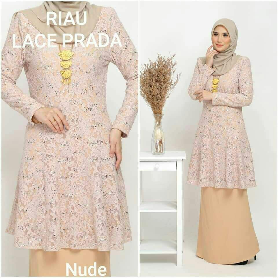 Baju kurung moden lace prada hot sale