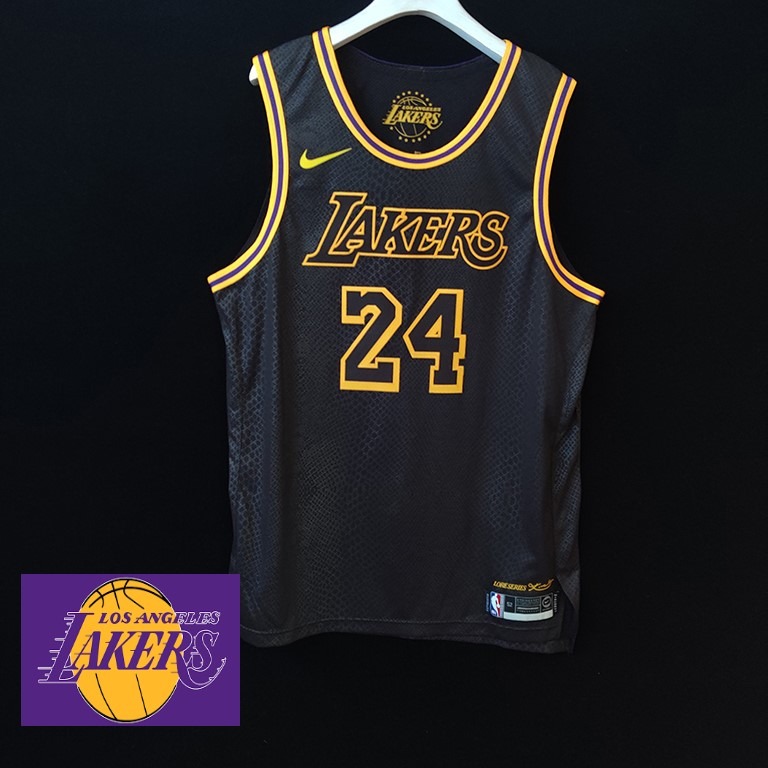 LA Lakers Black Mamba authentic Kobe Bryant NBA jersey, Men's