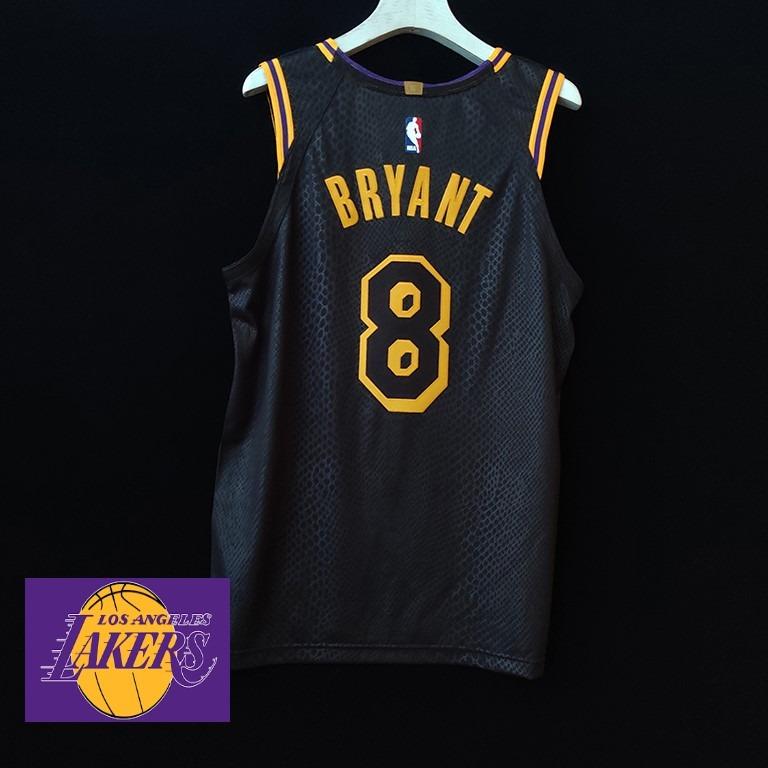 Kobe Bryant Los Angeles Lakers Jersey Black snake skin – Classic Authentics