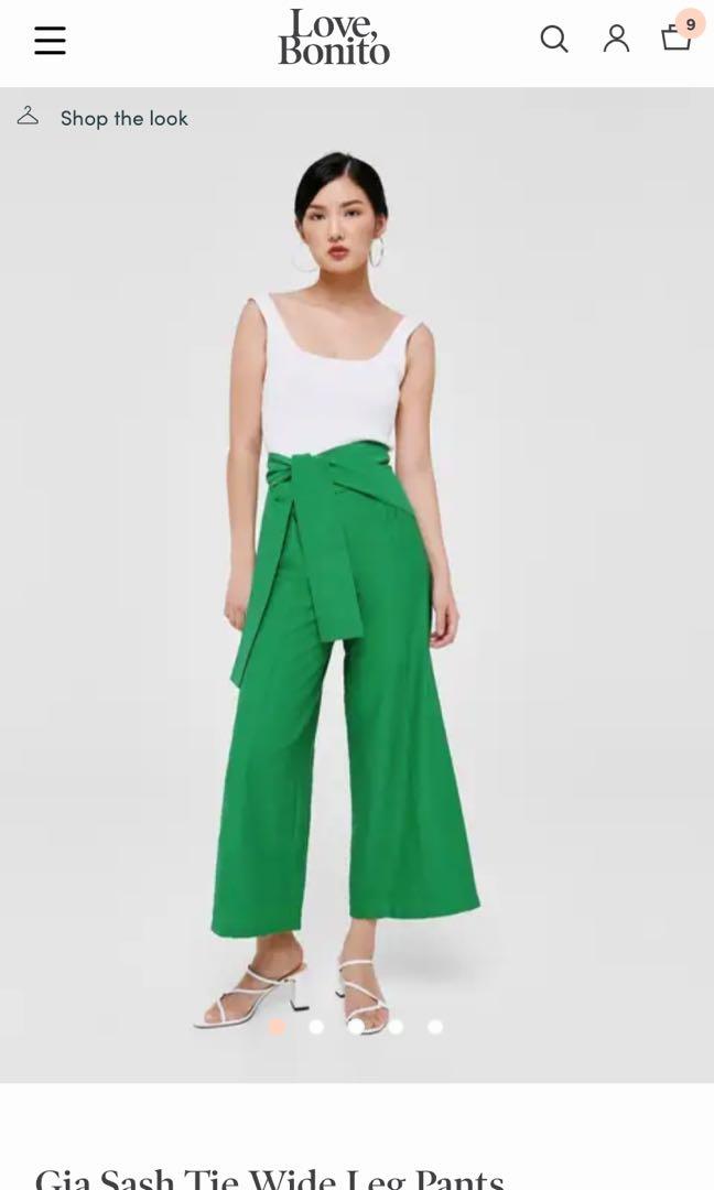 Tie wide leg pants Clearance