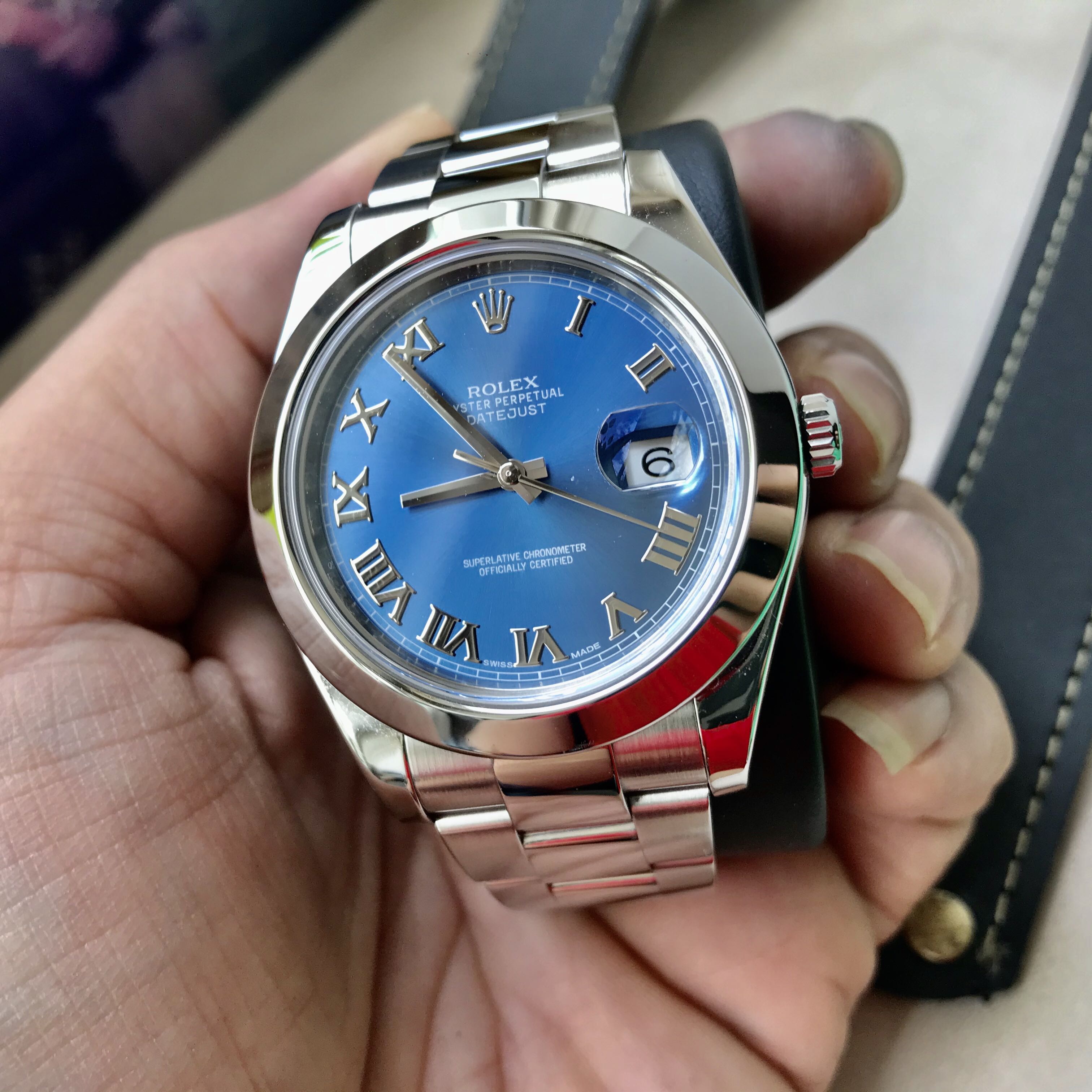 Rolex 116300 clearance blue roman