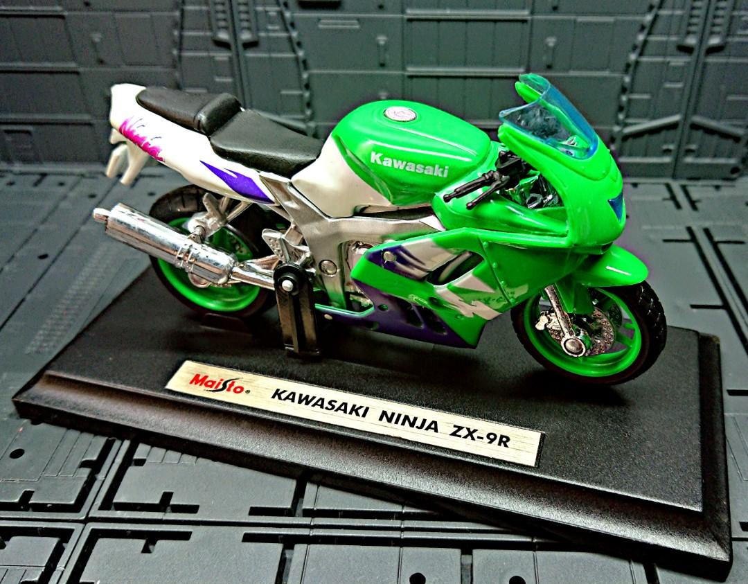 Maisto 1:18 Kawasaki Ninja ZX-9R u0026 ZX-7R 電單車摩托車模型金屬車