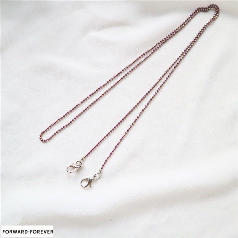 Mask Chain (Category: Necklaces) located in Singapore. Submitted by carouselseller (Listing ID 1069897396, Image 3). Description: 🌟 1 for $7 🌟 2 for $13 🌟 3 for $19 (Free delivery included) 100% brand Style Korean version Korean style/Korean style Made of iron or copper, chain length approx. 65CM (approx. 25.6 inches) Treatment process electroplating.