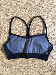Metallic Grey Sports Bra