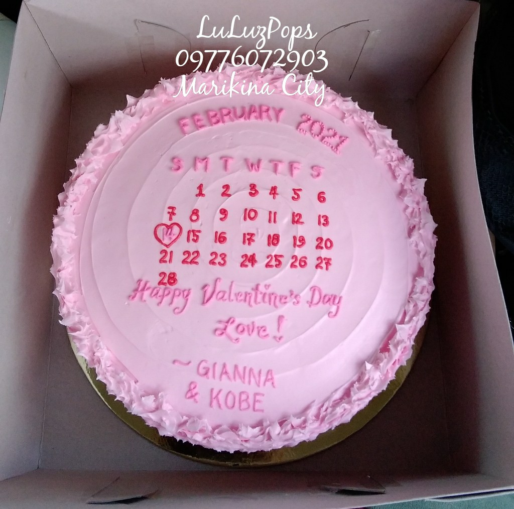 Anniversary Calendar Cake 纪念日日历 | Baker Yin