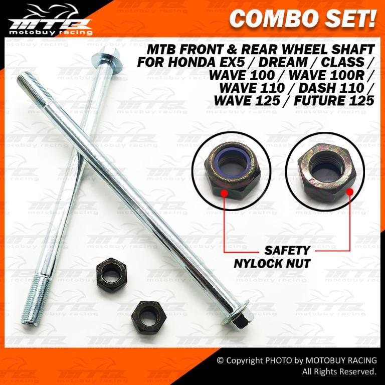 MTB FRONT AND REAR WHEEL SHAFT FOR HONDA EX5 DREAM / CLASS / WAVE 