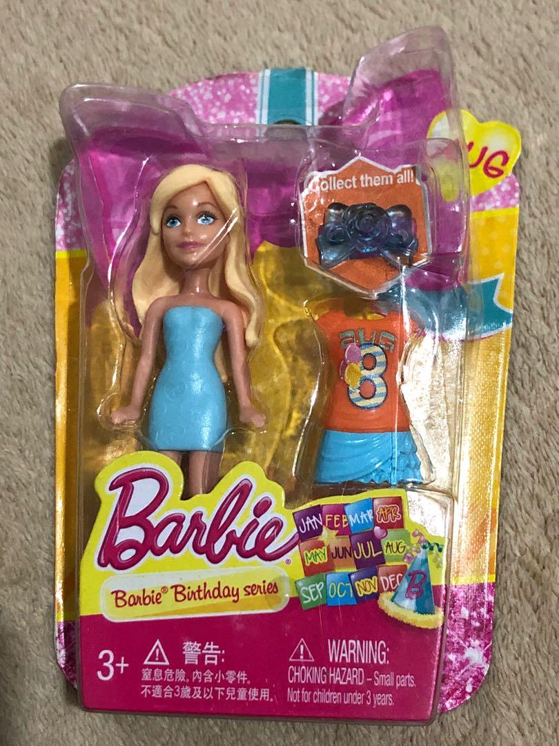New Barbie Birthday Series Doll August