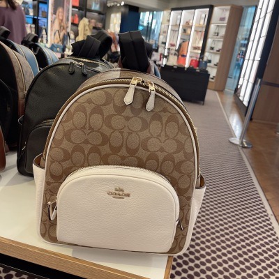 Coach backpack top in signature canvas